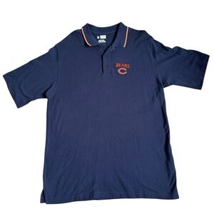 Vintage Chicago Bears Polo Navy Blue Large NFL